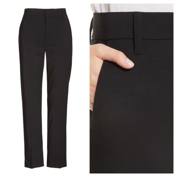 Vince Tapered Ankle Black Trousers Size 12 - Picture 8 of 8